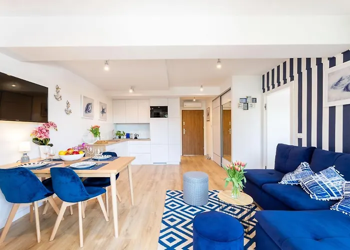 Апартаменты 21b Niebieskie Z Basenem Krytym, Odkrytym, Sala Zabaw, Animacjami